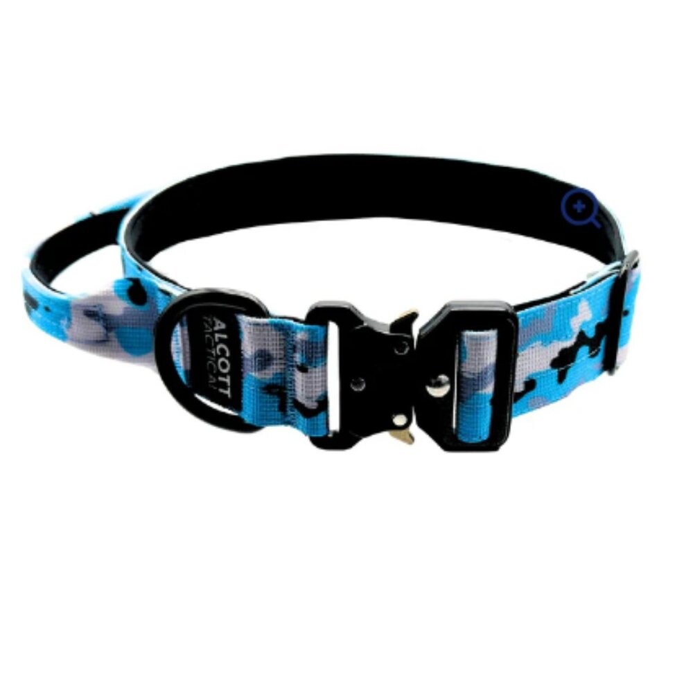 NWT ALCOTT TACTICAL DOG COLLAR SMALL BLUE GREY CAMO
